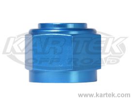 Fragola AN -20 Fitting 1-5/8"-12 Thread Blue Anodized Aluminum Female Pressure Caps