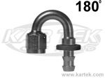 Fragola AN -8 Black Anodized Aluminum Series 8000 Push-Lite 180 Degree Bent Tube Hose Ends