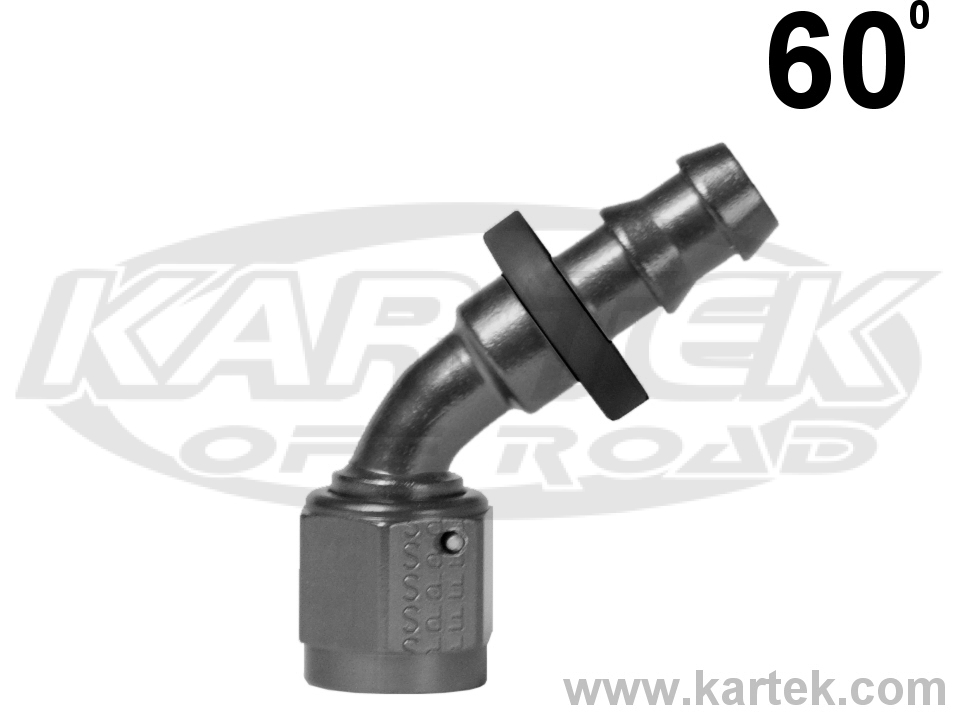 Fragola Hose Fitting #10 60-Degree Push Lock Black 206010-BL
