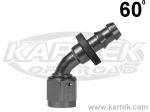 Fragola AN -8 Black Anodized Aluminum Series 8000 Push-Lite 60 Degree Bent Tube Hose Ends