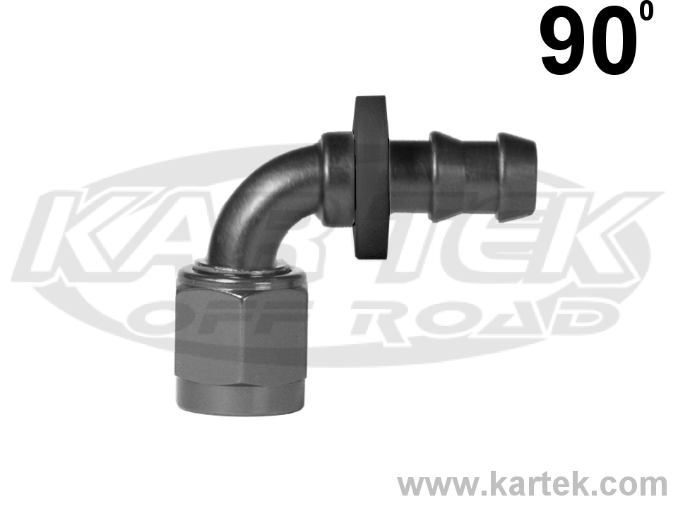 Fragola AN 6 Black Anodized Aluminum Series 8000 PushLite 90 Degree