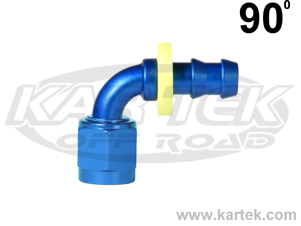 Fragola AN 10 Female To 8 Push Lock Hose Blue Anodized Aluminum