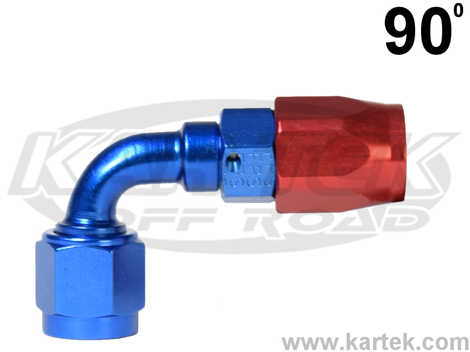 Fragola -8AN Push-Lite End 30 Degree - Blue
