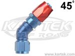 Shop Series 3000 45 Degree Hose Ends - Blue & Red Low Profile Now