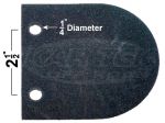 Fuel Safe 1GAS05 Fuel Cell D-Shaped Rubber Heel Flapper 3-3/4" Wide x 4-3/8" Long x 1/8" Thick