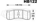 Hawk Performance HB122W.710 DTC-30 Compound 6" Brake Pads 0.710" Thick Set Of 4