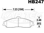 Hawk Performance HB247G.575 DTC-60 Compound C5 Chevrolet Corvette Brake Pads 0.575" Thick Set Of 4