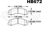 Hawk Performance HB672Z.714 Performance Ceramic Compound Ford Truck Brake Pads 0.714" Thick Set Of 4