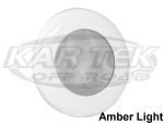 Hella 75mm Diameter Clear LED Running Light With White Bezel Lights Up Amber