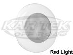 Hella 75mm Diameter Clear LED Tail Light With White Bezel Lights Up Red
