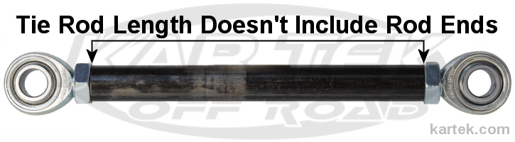 How is tie rod length measured?