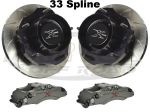 Jamar Performance Pro-X Porsche 934 - 33 Spline Midboard Floater Hub Kit 6 Piston Calipers 12" Rotor