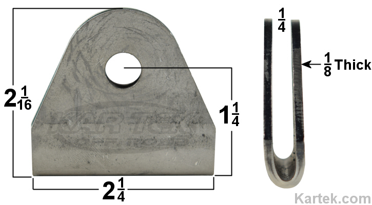 double sheared sheared mounting tab for offroad suspension limiting straps