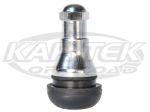 Pull Through Tire Valve Stem For 9/16" Hole Chrome Sleeve Can Be Removed For Plain Rubber Valve Stem