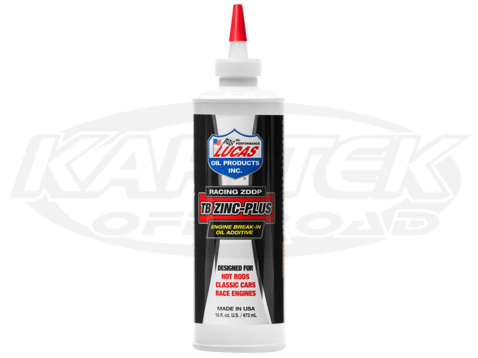 Lucas Oil Products 10063 TB Zinc Plus Engine BreakIn Oil Additive 16oz Bottle Kartek OffRoad