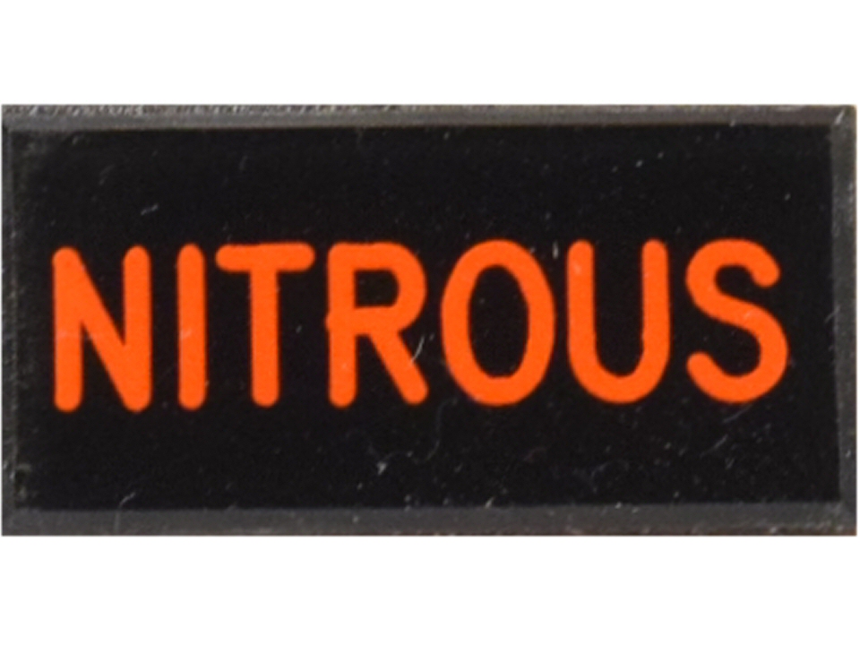 NITROUS Oxide Dash Badge Self Adhesive ID Label For Your Indicator