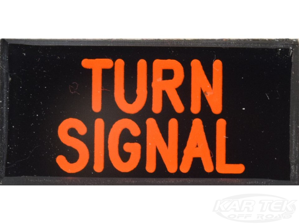 TURN SIGNAL Dash Badge Self Adhesive ID Label For Your Indicator Lights Or Switches Kartek Off
