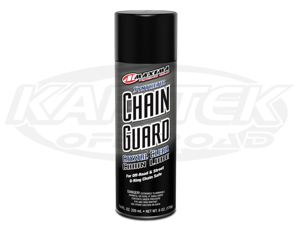 Maxima Racing Oils Clear Synthetic Motorcycle Chain Lube O-Ring Safe 6oz  Spray Can - Kartek Off-Road