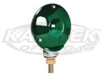 Green 4" Round Stem Mount Dust Or Tail Light With Chrome Backing Dual Filament Sold Individually