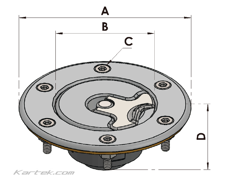 newton equipment ltd 6 bolt oa-za-001 a26s aluminum flush mount fuel filler neck and cap