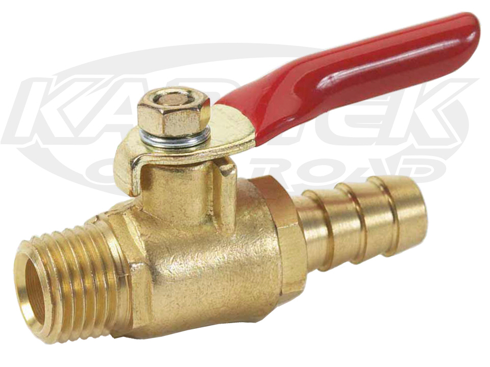 EMPI 00-9106-0 Brass Shut Off Valve Petcock For Ogawa Enterprises Round Spun Aluminum Gas Tanks