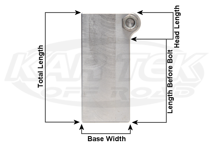 1 bolt square threaded pinch bungs for heim joints or rod ends dimensions