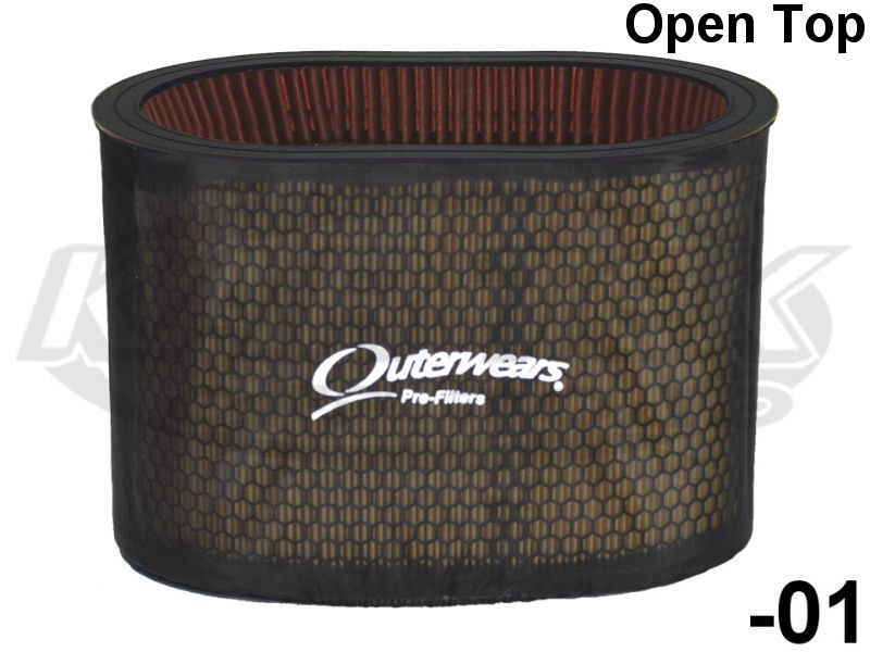 Outerwears Pre-Filter Oval Black K&N E-3514 Outerwears Pre-Filter Oval Black K&N E-3514