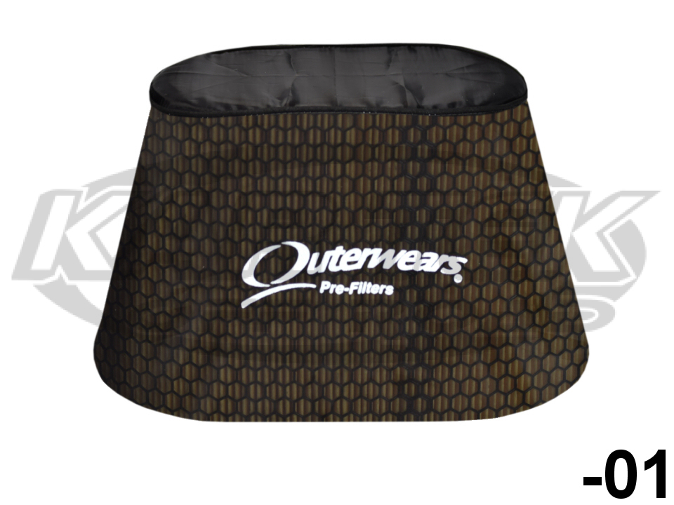 Outerwears Tapered Oval PreFilter Cover For K&N RF1012 Universal