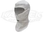 PCI Race Radios 1157 White K1 Nomex Fire Resistant Balaclava Head Sock SFI 3.3 Approved