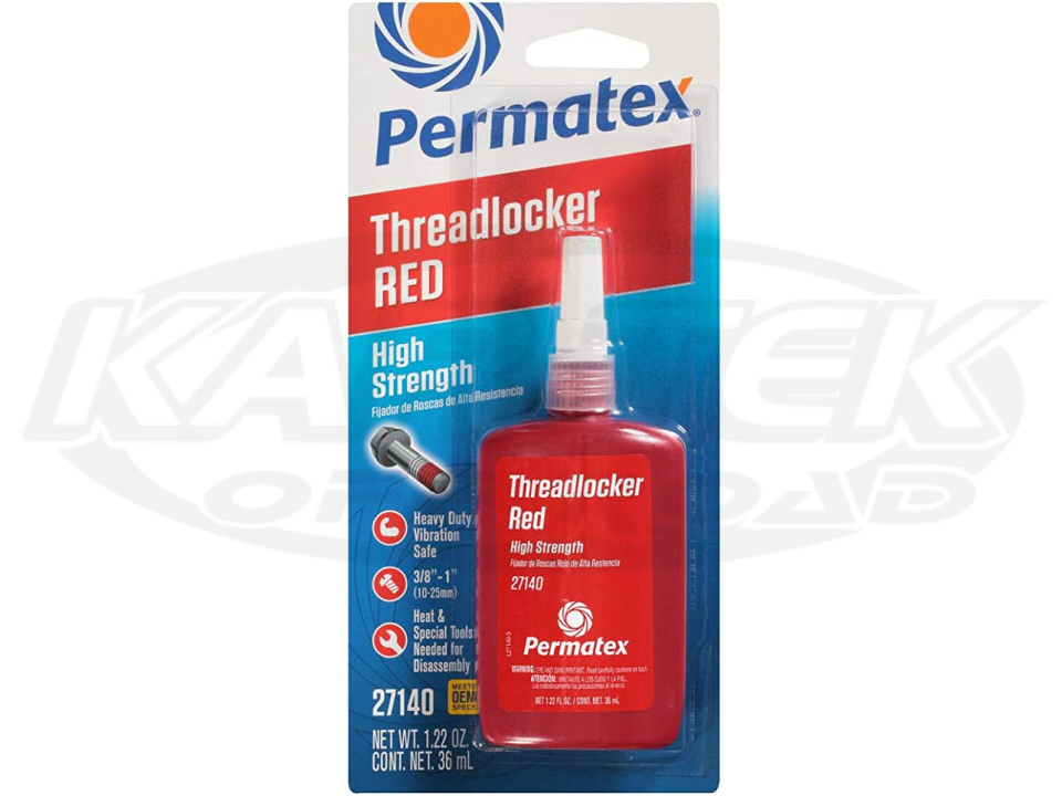 Permatex 27140 Red High Strength Nut And Bolt Threadlocker 36 mL Bottle