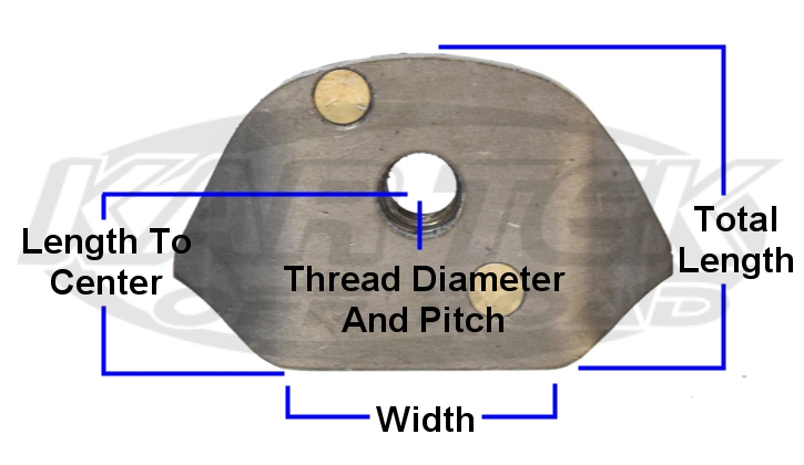 Nutsert Mounting Tab Dimensions