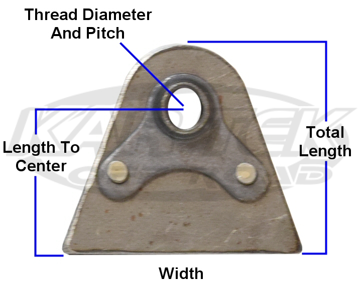 Nutsert Mounting Tab Dimensions