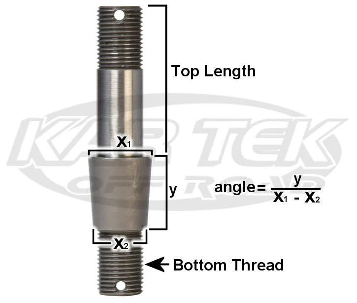 Tie rod to heim joint adapter dimensions