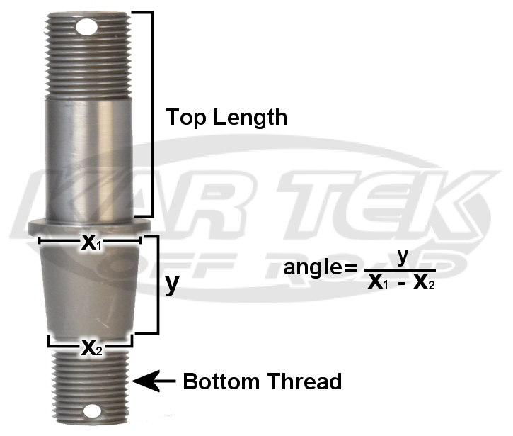 Tie rod to heim joint adapter dimensions