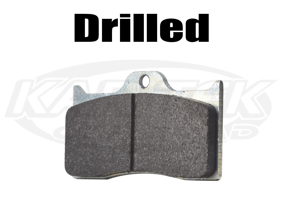 Drilled Wilwood 7112 PolyMatrix E Compound 4" Brake Pads 0.490" Thick