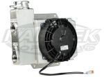 Power Steering Solution's Aluminum Power Steering Reservoir And Cooler Combo With 6-1/2" Fan -12 ORB