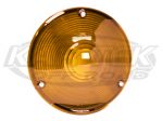 Replacement Amber Lens For Standard 4" Diameter 3 Bolt Off-Road Or Trailer Lights