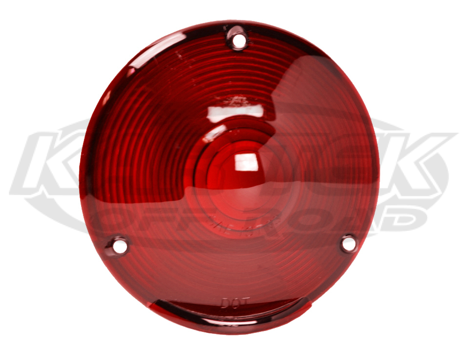Replacement Red Lens For Standard 4" Diameter 3 Bolt OffRoad Or