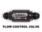 Russell Performance 650603 Billet Aluminum Flow Control Valve / Check Valve AN -6 Male To AN -6 Male
