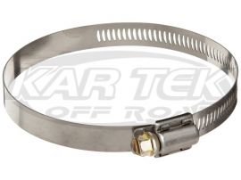 Stainless Steel SAE Size 60 Worm Gear Hose Clamp 3.31 Minimum Diameter 4.25 Maximum Diameter