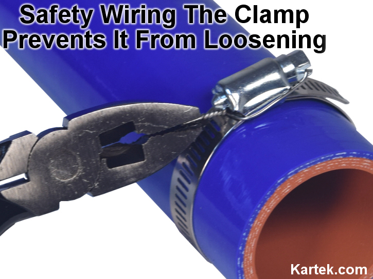 safety wiring hose clamps prevents the clamp from loosening up