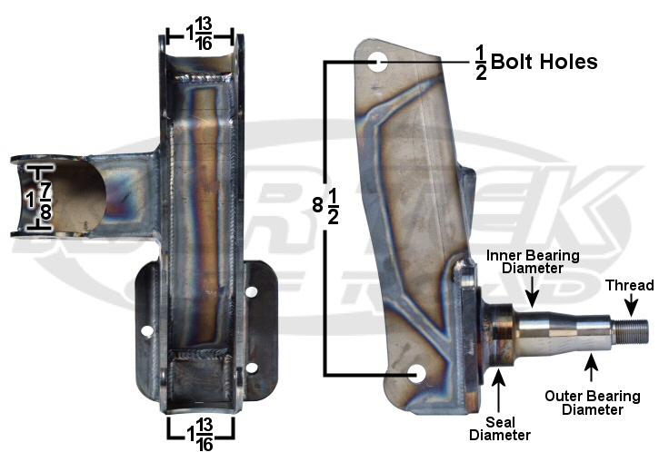 Sand rail A-arm combo link and king kong spindle dimensions