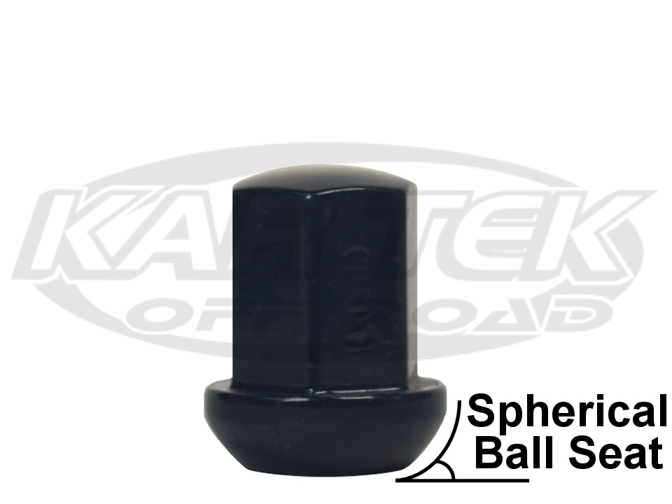 Black 14mm1.5 Ball Seat Lug Nut For 5 Lug Centerline, BTR, EMPI Race