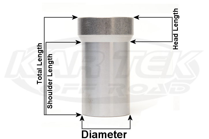 stepped round threaded bungs for heim joints or rod ends dimensions