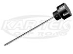 Stiffy 19mm 2.5 Thread Black Anodized Billet Motorcycle Oil Cap With Cut-To-Length Oil Dipstick