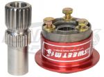Sweet Red Anodized Aluminum 3 Bolt Grant / MPI Pattern 3/4" Steering Wheel Quick Disconnect
