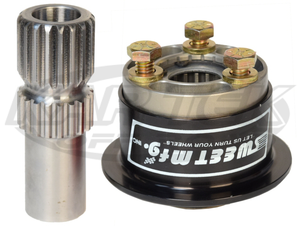 Sweet Black Anodized Aluminum 3 Bolt Grant / MPI Pattern 3/4" Steering