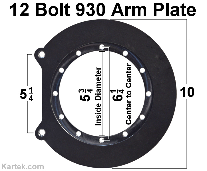 tatum motor-sports porsche 930 mid-board floater hub kit arm plate dimensions