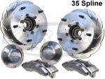 Tatum Motorsports Porsche 934 - 35 Spline Midboard Floater Hub Kit 6 Piston Calipers 12-1/2" Rotors