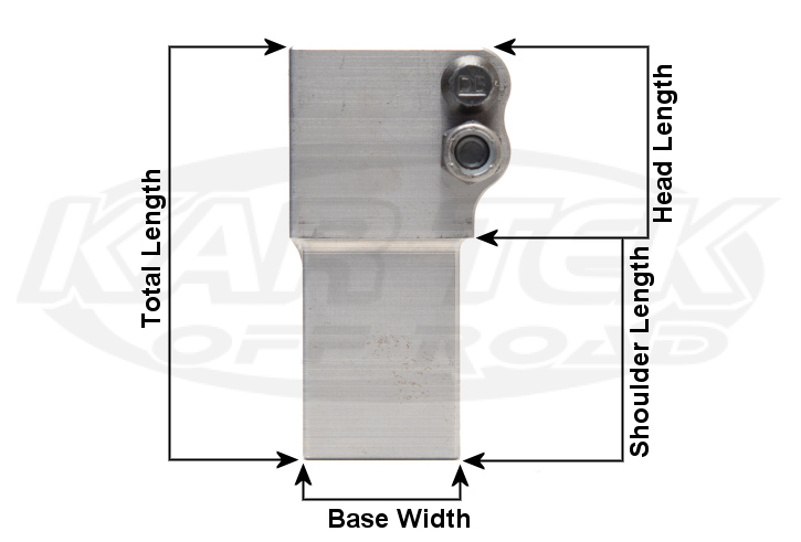 2 bolt square stepped threaded pinch bungs for heim joints or rod ends dimensions